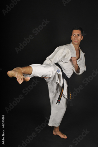 Fotoboard na płycie Pozycje karate. 