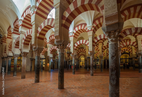 Fotoboard na płycie Wnętrze mezquita-catedral, Cordoba, Hiszpania