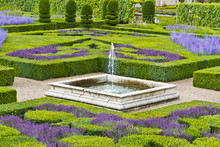 Villandry Castle (Chateau) And Traditional French Gardens.