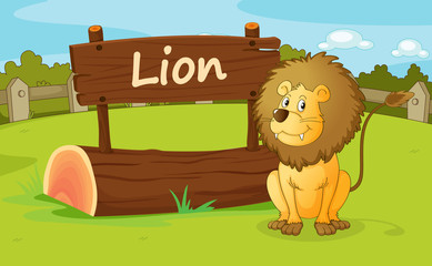 Poster - a lion