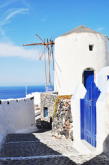 Wall Mural - Windmill on Santorini island, Greece