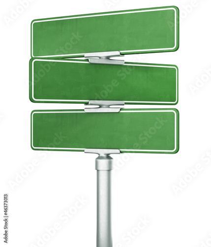 Empty street signs