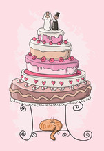 Wedding Cake Cartoon