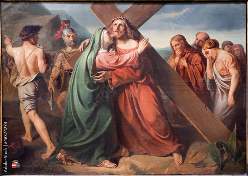  Obrazy religijne   bruksela-jezus-pod-krzyzem-i-maryja