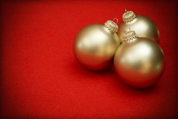 Sticker - christmas background with gold balls