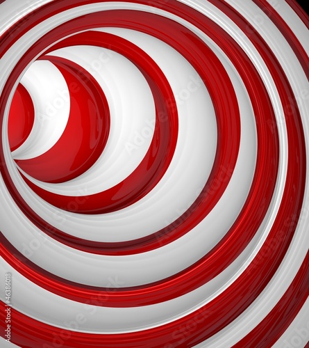 Naklejka ścienna red circle abstract