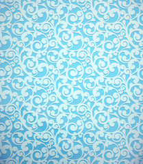 Sticker - Blue vintage seamless pattern