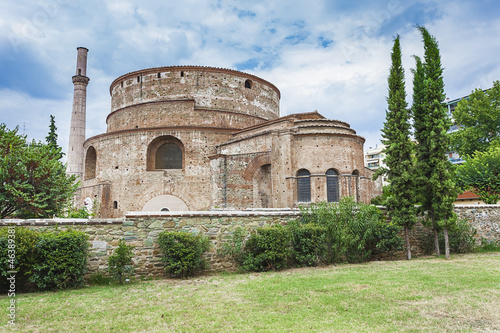 Board z aluminiowym obramowaniem Rotunda, kościół agios georgios, thessaloniki, grecja