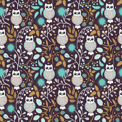 Aufkleber - Forest seamless pattern