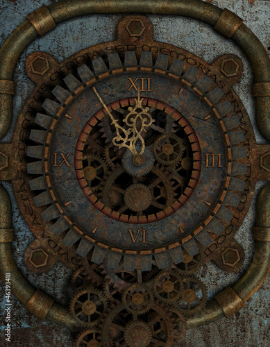 Obraz na płótnie canvas Zegar w stylu steampunk