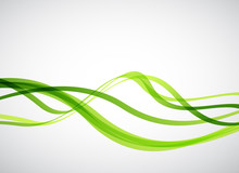 Green Lines. Abstract Vector Background