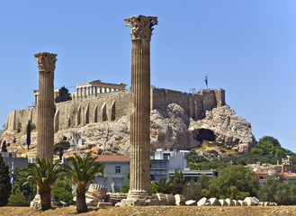 Wall Mural - Temple of the Olympian Zeus in Athens, Greece