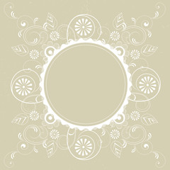 Sticker - floral frame