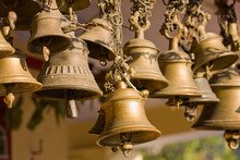 Bells Of The Old Temple In Rudraprayag, India.