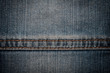 Jeans texture with seam.