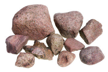 Red street stones