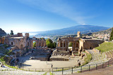Fototapeta  - Ancient greek roman theater in Taormina - Sicily
