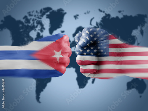 Obraz w ramie Cuba x USA