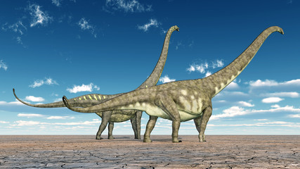Obraz na płótnie zwierzę dinozaur pustynia