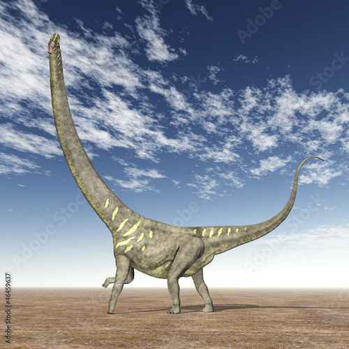 Board z aluminiowym obramowaniem Mamenchisaurus dinozaurów