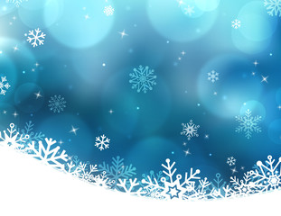 Wall Mural - Background with Snowflakes