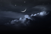 Night Sky With Moon