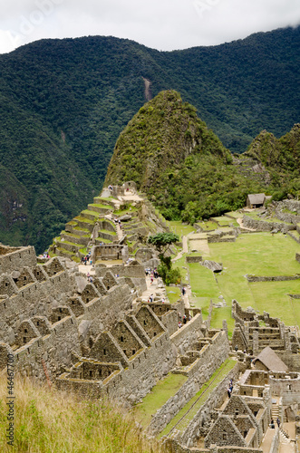 Board z aluminiowym obramowaniem Widok na górną część ruin machu picchu