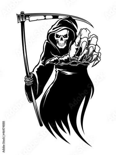 Fotografía Black death monster with scythe
