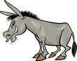 Gray donkey cartoon illustration