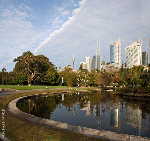 Obraz na płótnie canvas trzyczęściowy "tryptyk" Widok na panoramę Sydney z wieżowcami
