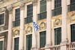 greek building with flag