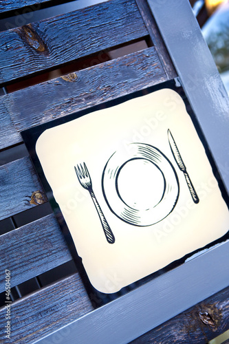 Signe Symbole Dessin Design Pancarte Assiette Repas Stock Photo Adobe Stock