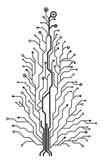 Poster - electronic circuit christmas tree