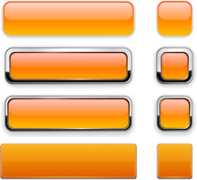 Orange High-detailed Modern Web Buttons.