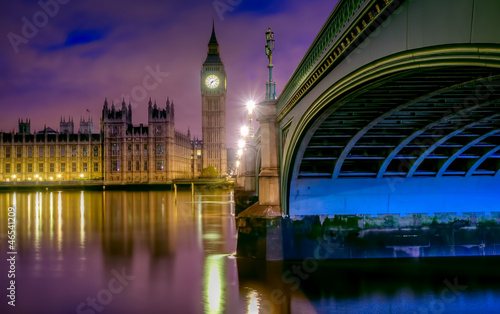 Naklejka samoprzylepna Big Ben i Westminster Bridge