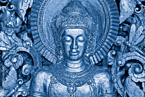 Obraz na płótnie canvas dwuczęściowy "dyptyk" Niebieski Budda