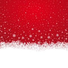 Wall Mural - snowflake snow stars red white background