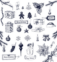 Wall Mural - Chritmas set
