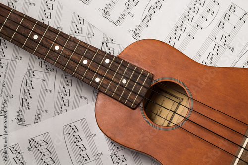 Board z aluminiowym obramowaniem Ukulele z notatkami