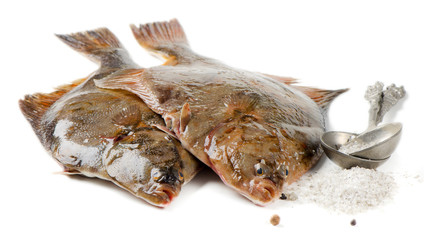 Flounder with salt