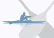 Rowing background - vector illustration
