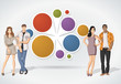 © denis_pc - Colorful template for brochure with cartoon people