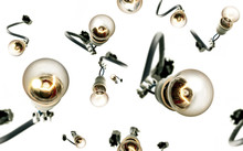 Jazzy Light Bulbs Lively Seamless Background