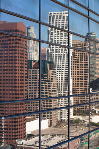 Naklejka samoprzylepna Odbicie w wieżowcach - los angeles