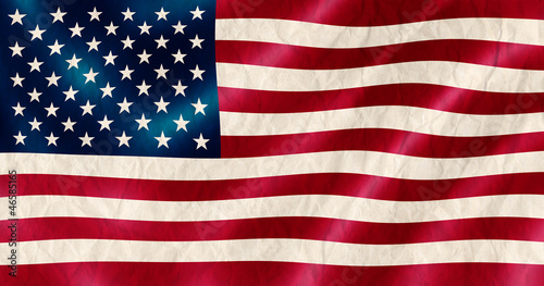 Board z aluminiowym obramowaniem Flaga USA stary efekt pomarszczony ilustracji.
