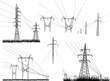 © Alexander Potapov - electric towers set isolated on white