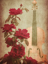 Red Roses And Violin