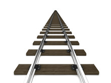 3d Railway Tracks Perspective