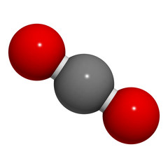 Poster - carbon dioxide (CO2) molecule, chemical structure