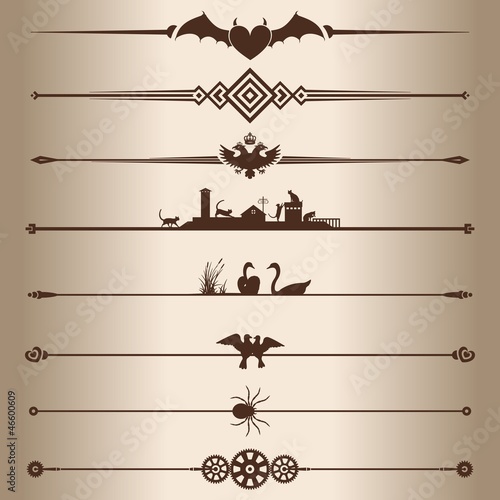 Decorative Lines Dividers Vector Illustration Buy This Stock